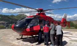 Ayı saldırısında yaralandı, ambulans helikopterle hastaneye ulaştırıldı