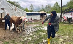 Derenin debisi arttı; iş yerleri ve kurbanlık pazarı tahliye edildi