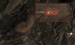 GÖKTÜRK-1 uydusu, Torosların zirvesine işlenen Türk bayrağını görüntüledi