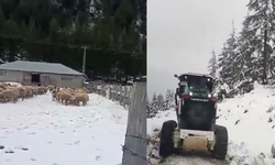 Kar kalınlığı 1 metreye ulaştı, mahsur kalan vatandaş kurtarıldı
