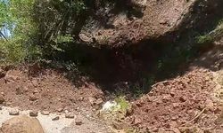 Osmaniye´de heyelan yayla yolunu kapattı