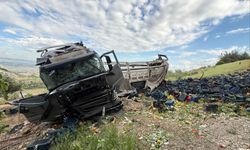 TIR, otomobile çarpıp viyadükten düştü; 2 ölü,4 yaralı