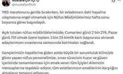 YKS günü toplam 3 bin 25 kimlik kartı başvurusu yapıldı