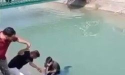 Sulama kanalına düşen kişi boğulmaktan son anda kurtarıldı