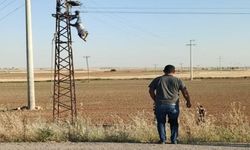 Elektrik akımına kapılan işçi baş aşağı asılı kaldı