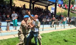 Güreş festivalinde protesto