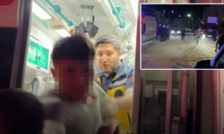 Ambulanstan fırlayıp haber yapan gazeteciye saldırdı