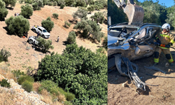 Kazada uçuruma yuvarlanan cip hurdaya döndü: 1 ölü