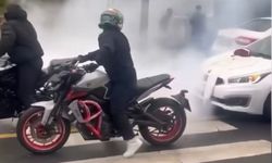 Düğün konvoyunda motosikletle patinaja136 bin lira ceza