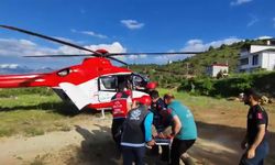 Refahiye’de rahatsızlanan kalp hastası, ambulans helikopterle hastaneye ulaştırıldı