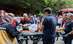 Vadiye düşen motosikletin sürücünü AFAD ekibi kurtardı