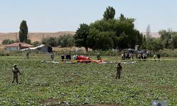 Ankara'da eğitim helikopteri düştü