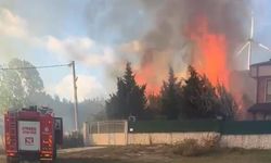 Çatalca'da otluk alanda çıkan yangın villaya sıçradı