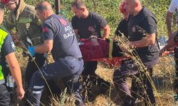 Dere yatağına uçan motosikletin sürücüsü yaralandı