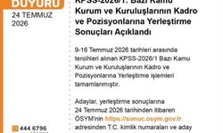 KPSS yerleştirme sonuçları açıklandı
