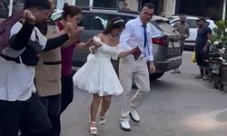Gelin ve damattan kebapçıda davul zurnalı eğlence