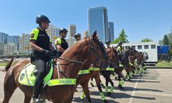 NATO Zirvesi öncesi atlı polislerden devriye görevi