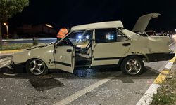 Karşı şeride geçen otomobil takla attı: 3 yaralı