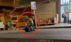 Taksicilerin durak anlaşmazlığı kavgası kamerada