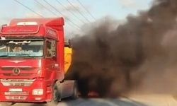 Arnavutköy'de hafriyat kamyonunda çıkan yangın söndürüldü