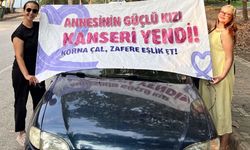 Meme kanserini yenen anne, kız konvoyla şehir turu attı