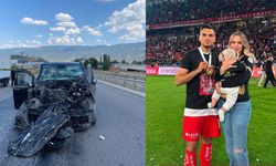 Çorum FK futbolcusu Atakan Akkaynak, eşi ve bebeği ile trafik kazası geçirdi