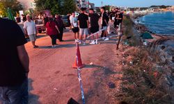 Dayandıkları demir bariyerin kopması sonucu sahildeki kayalıklara düşen 2 kişi yaralandı