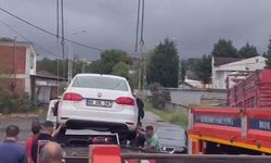 Otomobil doğal gaz tesisine girdi