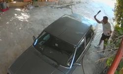 Eski sevgilisini ölümle tehdit edip, otomobiline satırla zarar verdi