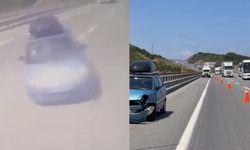 Beykoz Kuzey Marmara Otoyolu’nda otomobil, yolcu otobüsüne çarptı