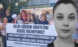 Kayseri'de öldürülen Selin için 'sesiz kalmıyoruz' eylemi