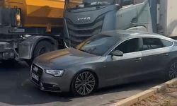 Tartıştığı sürücünün otomobiline TIR ile çarptı