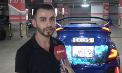 Aracının bagajında televizyon koyup şelale oluşturdu akvaryumda balık besliyor