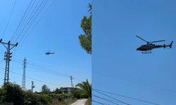 Tarsus Baraj Yolu ve çevresindeki helikopter uçuşları vatandaşları şaşırttı