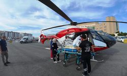 1 günlük bebeğin tedavisi için helikopter ambulans havalandı