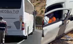 Tur otobüsü ile hafif ticari araç çarpıştı: 1 ölü