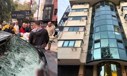 Otelin penceresinden otomobilin üzerine düştü