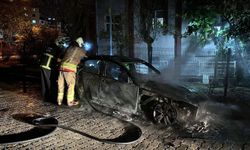 Park halindeki otomobil alevlere teslim oldu