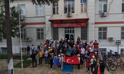 Gazze ve Doğu Türkistan'a destek için pedal çevirdiler