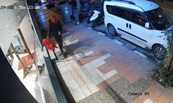 Mobilya mağazasının önündeki Türk bayrağını yere attı