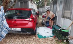 Mersin’de dolu etkili oldu, birikintiler oluştu