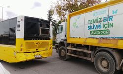 Çöp kamyonu ile İETT otobüsü çarpıştı
