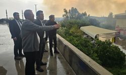 Tarsus’ta tütün fabrikasındaki yangın yerinde incelendi
