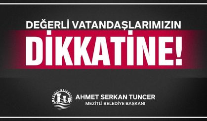 Mezitli Belediyesi’nden Dolandırıcılık Uyarısı