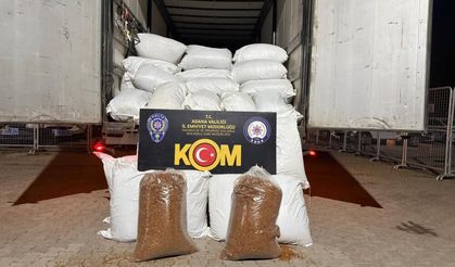 Kamyonda 3 ton 40 kilogram kaçak tütün ele geçirildi