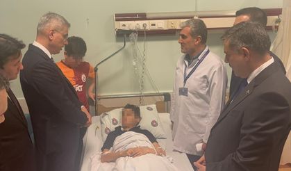 Bakanlar yaralı öğrencileri ziyaret etti