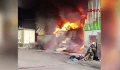 Geri dönüşüm tesisinde yangın çıktı