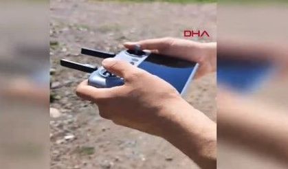 Kaçak kazı yapan kişiler dronla tespit edildi