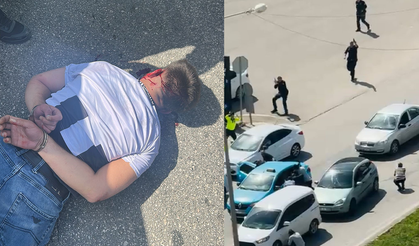 Kız arkadaşı ile taksi sürücüsünü rehin aldı; saldırganların yakalanma anı kamerada