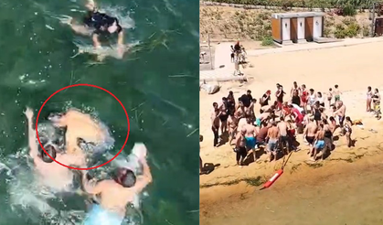 Boğulma tehlikesi geçiren kişi yeri dronla tespit edilip, kurtarıldı